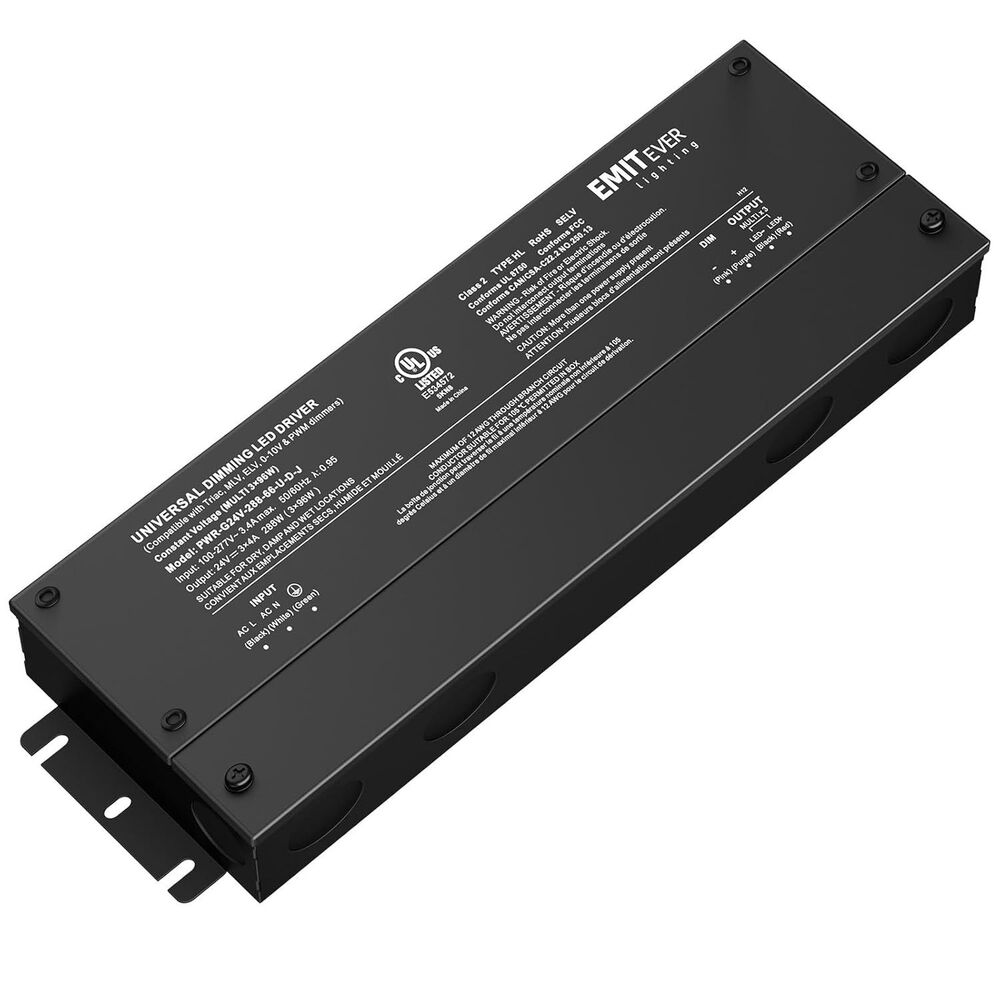 EMITEVER 288W Dimmable LED Driver, 24V Dimmable Power Supply, AC To DC